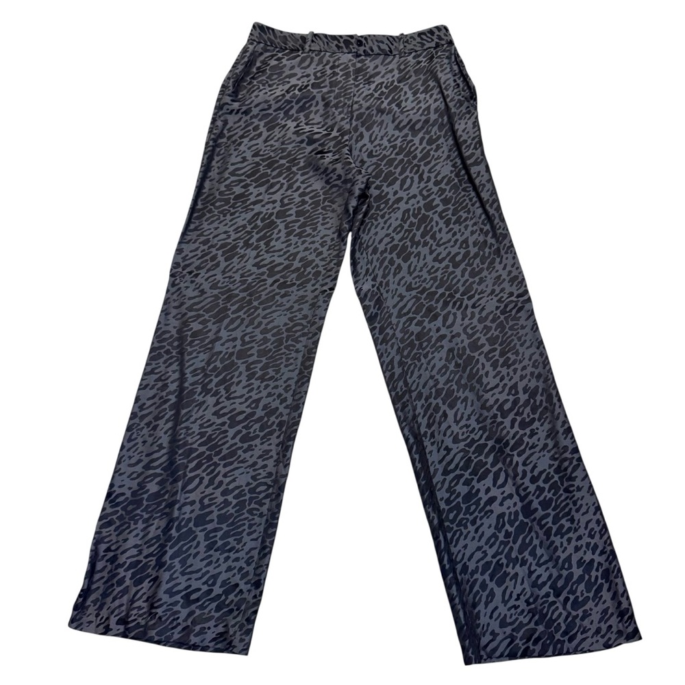 Equipment Femme Silk blend black leopard print Arwen pant Size 6